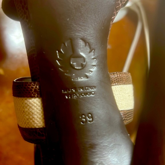 BELSTAFF perfect condition, cream and brown wrapped around the ankle platform, - Picture 6 of 7